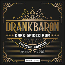 Load image into Gallery viewer, Drink Baron Dark Spiced Rum Limited Edition